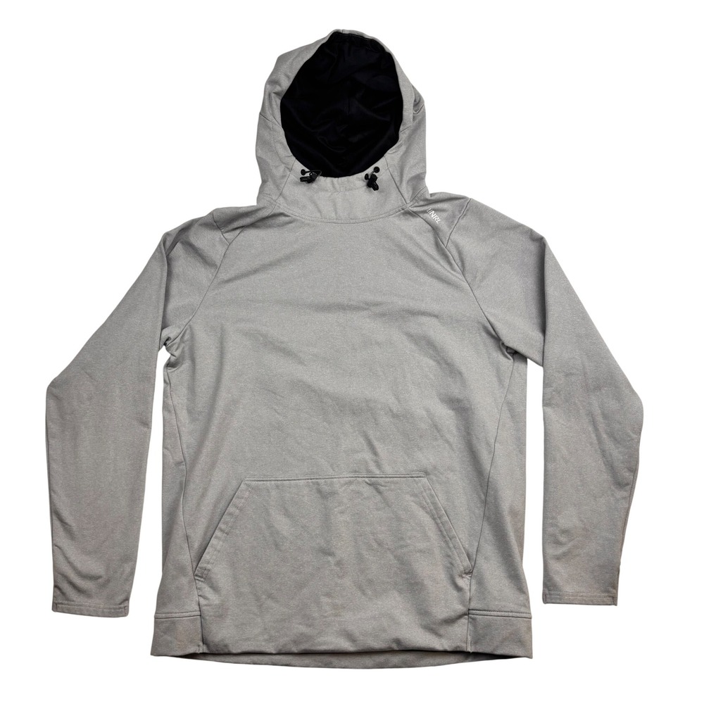 UNRL Performance Hoodie Mens Gray Athletic Pullover Sweatshirt Activewear 0912